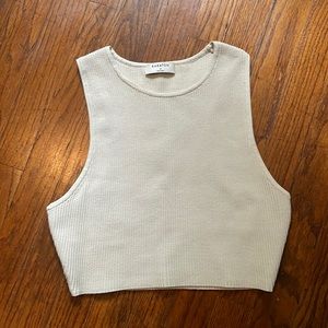 Babaton Sculpt Knit Racer Crop Tank